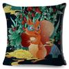 Cartoon Animal Pillowcase Dragon Fox Firebird Printed Linen Cushion Cover Living Room Sofa Car Decorative Pillowcase 45*45Cm