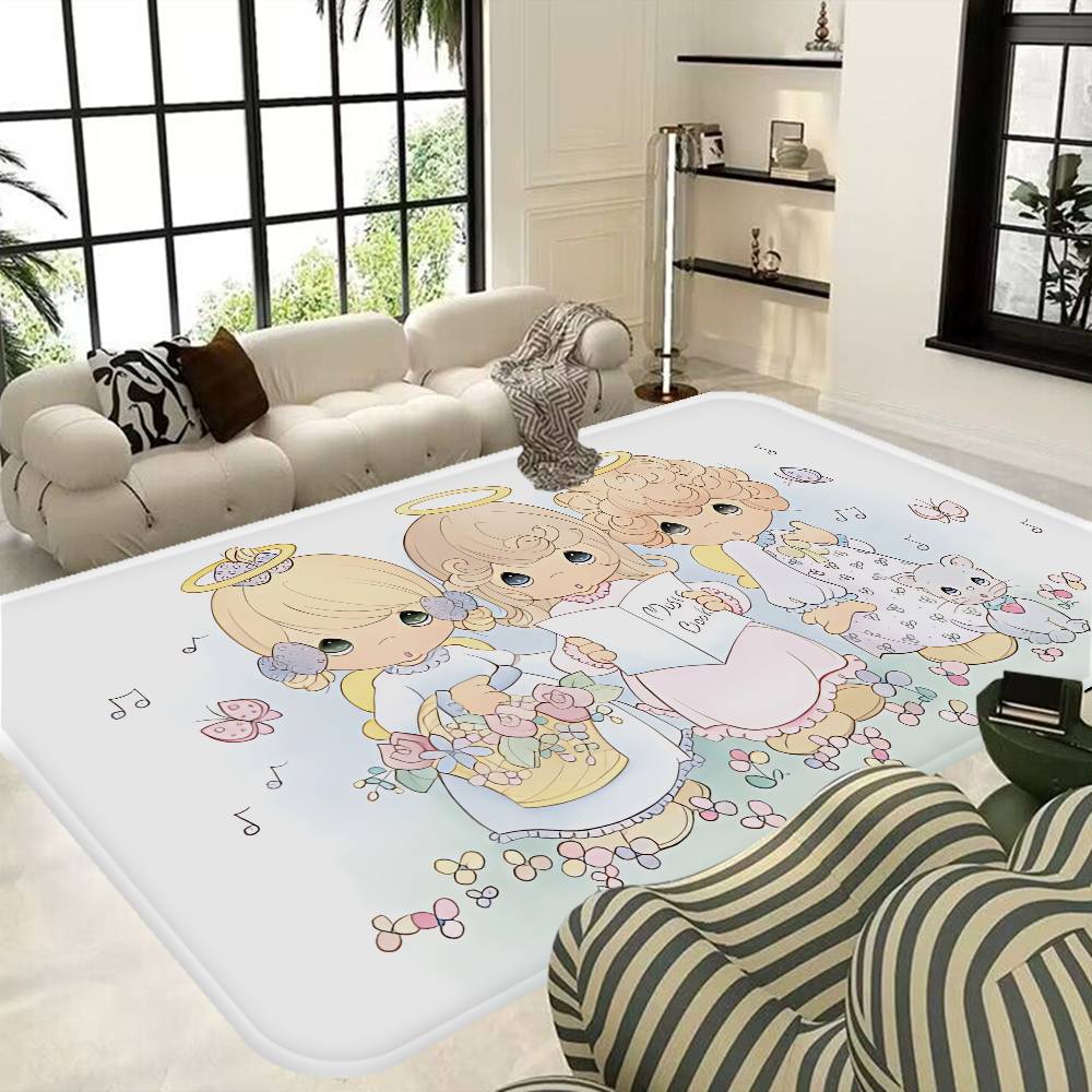 Precious Moments Cute Bathroom Mat Retro Multiple Choice Living Room Kitchen Rug Non-Slip Bedside Mats