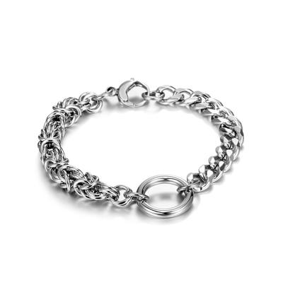 New Titanium Steel Chain Double Fighting O Rand Male Women 'S Bracelet