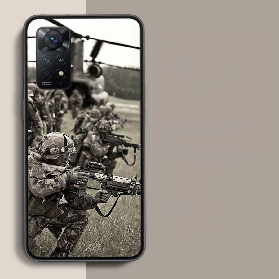 Power Army Soldier Phone Case For Redmi Note 14+ 13 Pro Plus 14C 13C 12C 12 10A 10C 10 9 8 9A 9C 9T 8A 7 Pro Xiaomi Capa Cover C