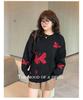 XHK2568 Plus Size Women's Winter Sweater - Hollow Out Butterfly Design, Soft and Cozy