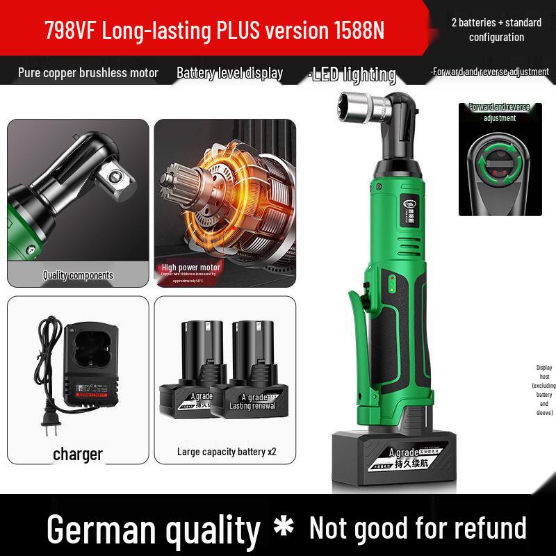 90° Rechargeable Lithium Battery Ratchet Wrench for Auto Repair