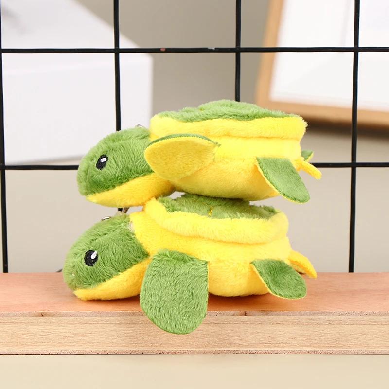 1 Pièce 10CM Mignonne Tortue Poupée Peluche Poupée Dessin Animé Doux Peluche Jouet Porte-clés Sac Pendentif Cadeau Enfant