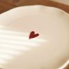 Embossed Love Plate Irregular Design Dessert Cake Plates Exquisite Coffee Shop Snack Dish Simple Household Ceramic Tableware