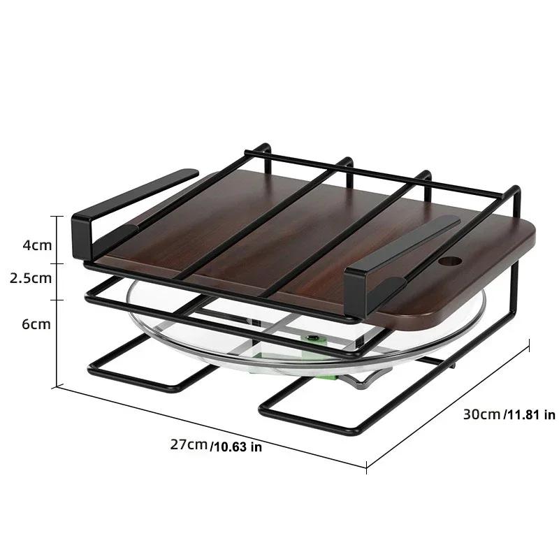 Kitchen Non-punching Multi-functional Pot Lid Cutting Board Placement Storage Rack Cabinet Hanging Cabinet Lower Hanger Wok ring