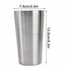 Rustless Steel Beverage Cup Smooth Straight Cylindrical Cold Drink Vessel  Household
