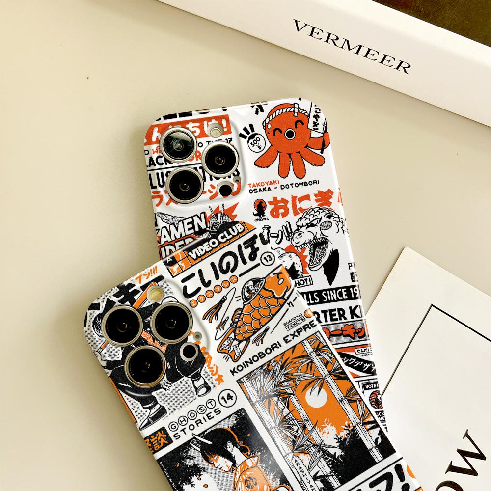 All-inclusive Film Handyhülle Cartoon Mode Design Hartschale Vollständige Abdeckung Kameraschutzhülle für iPhone Samsung Xiaomi Poco Redmi