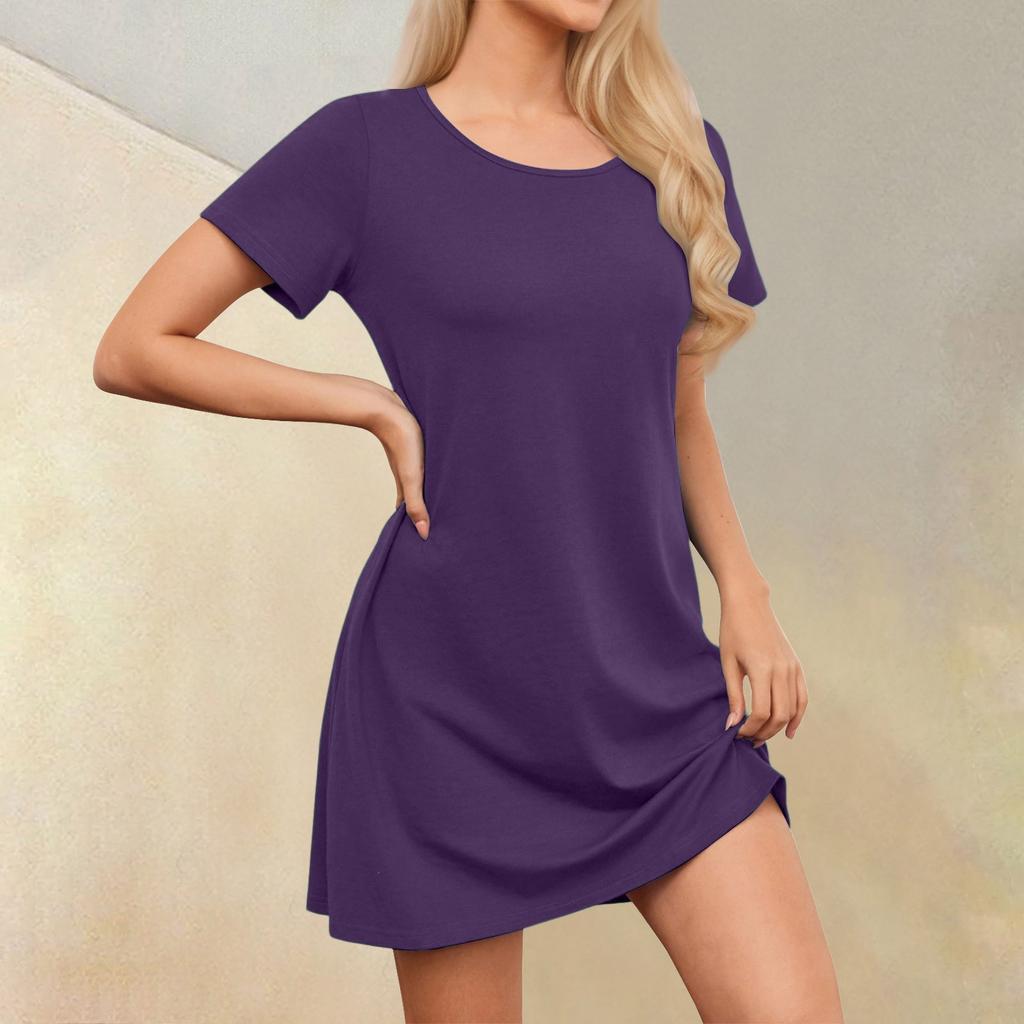 Women's Loose Casual Round Neck -shirt Dress