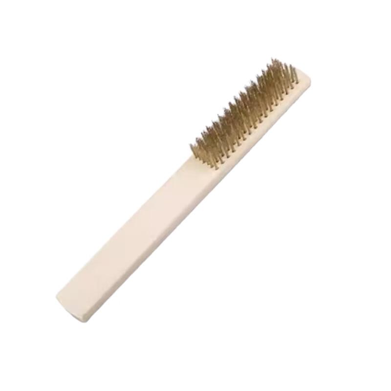 Wooden Handle Brass Wire Brush
