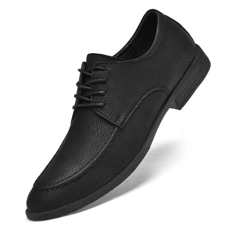 Fashion Luxury men's leather shoes High quality and comfortable gentleman style Leisure business or work plus size Flat dery shoes