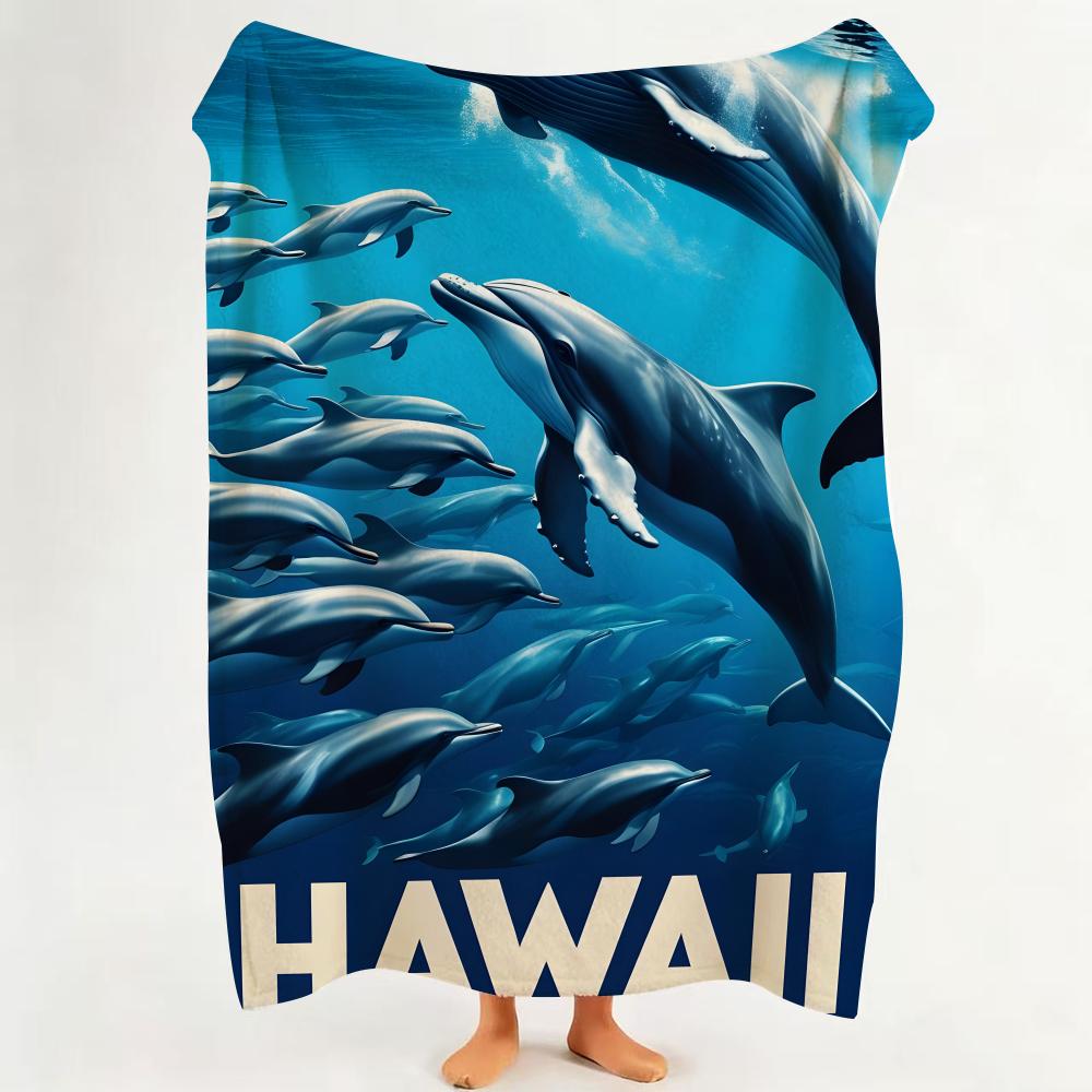 

Travel H Hawaii Throw Flannel Throw Blanket Suitable for Sofa Living Room Bedroom 75cmx90cm