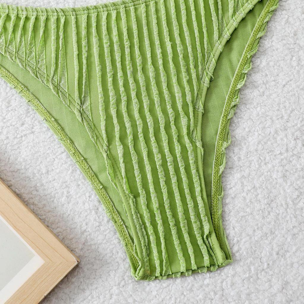 European and American Women's Sexy Backless Strappy Bikini Swimsuit - Solid Color, Hot Spring Wear