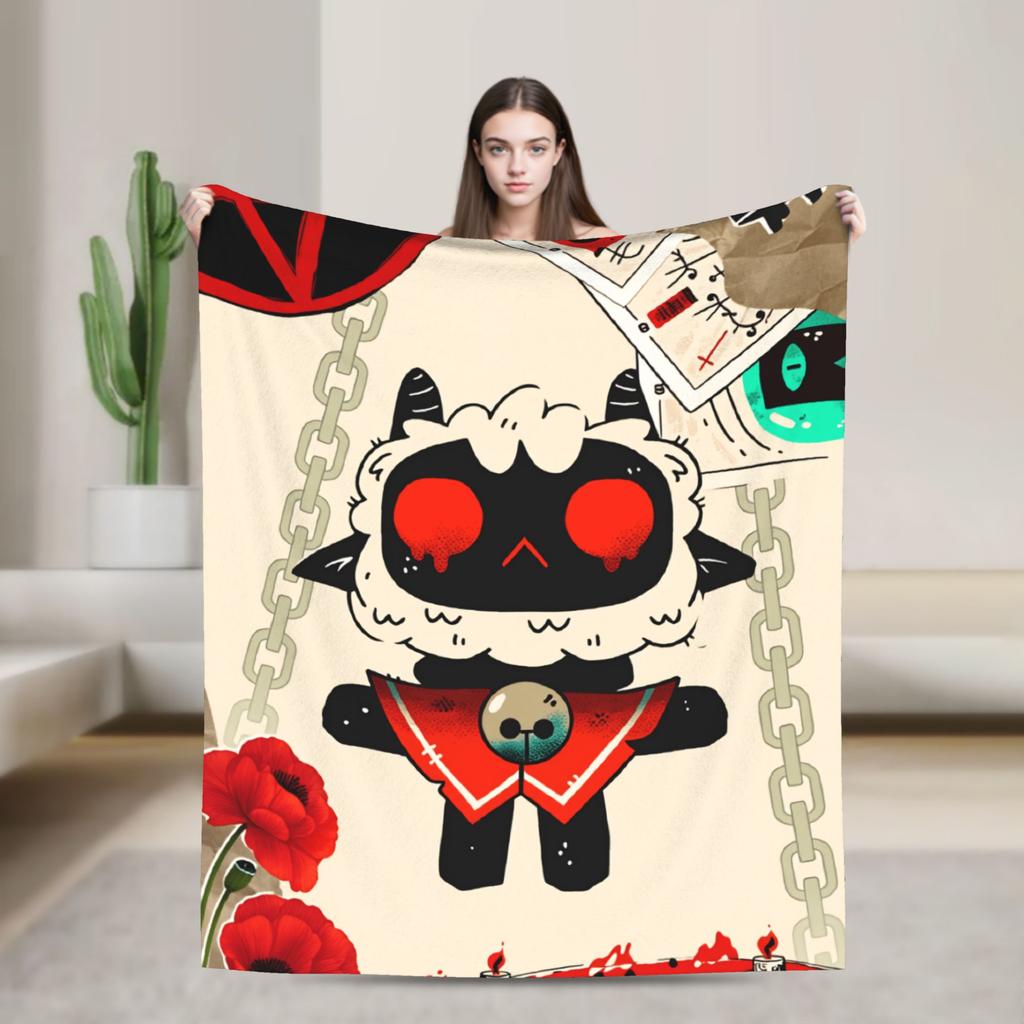 Cult of the Lamb Warm Soft Blankets Picnic Plush Throw Blanket Fashion Home Decor Flannel Bedspread Sofa Bed Cover