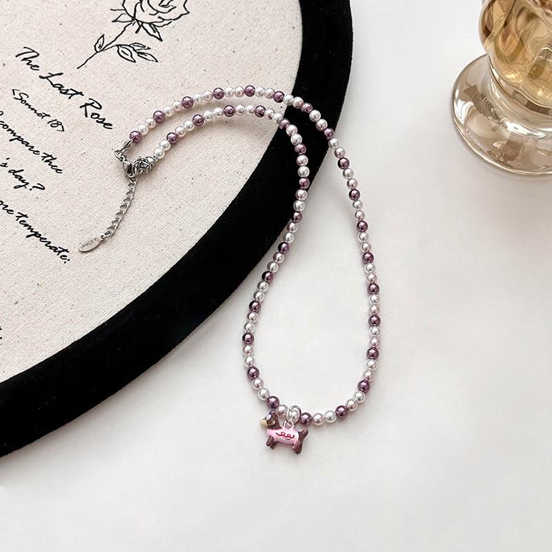 Collier de Perles en Pierre Naturelle pour Femmes - Choker Chaîne Clavicule de Luxe 2025