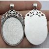 3ks 30x40mm Vnútorná veľkosť 60x32mm Vonkajšia veľkosť Vintage Starožitný Bronz Starožitná Strieborná Farba Alloy Cameo Cabošon Základné nastavenie