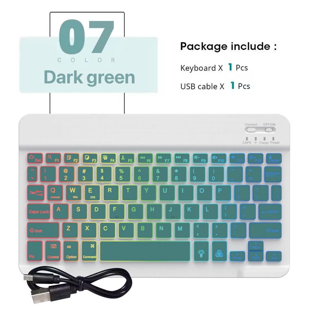 New Backlit Ultra-Thin Bluetooth Keyboard and Mouse For iPad Samsung Tablet Phone Wireless Keyboard Spanish / French