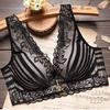 Reggiseno regolabile Sexy Beauty Back Reggiseno senza montatura Reggiseno raccolto spesso in pizzo Lingerie da donna