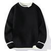 Autumn and Winter Men's Sweater Fashionable Simple Fake Two-piece Pullover Long-sleeved Top