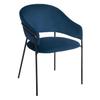 "Siron" Armchair In Atmosphera Velvet - Blue