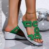 Summer 2026 Fashion Women Slip On Platform Wedges Plus Size Shoes for Women 36-43 Peep Toe Non-slip Women Sandals