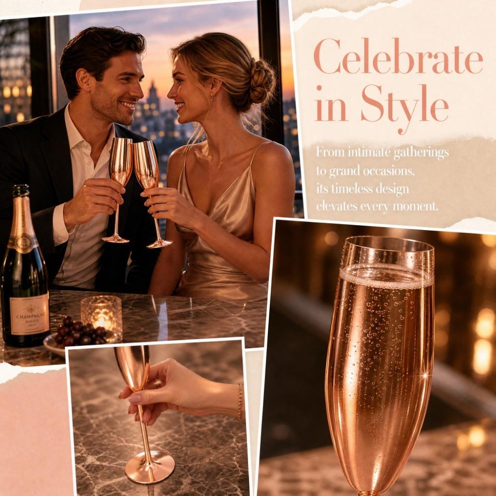 304 Stainless Steel Cocktail Glass Lightweight Champagne Flutes Stainless Steel Wine Glass  Wedding