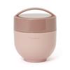 Francfranc Logo Lunch Jar, 540ml, Pink, Insulated, Bowl-Shaped Lunch Box with Handle