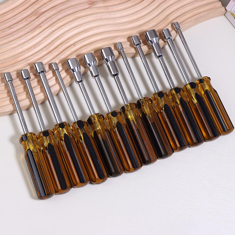 4/5/5.5/6/7/8/9/10/11/12/13/14Mm Hex Socket Head Handle Crv Shaft Nut Screwdriver Nut-Wrench M3 M4 Screwdriver Casing Batch Hand