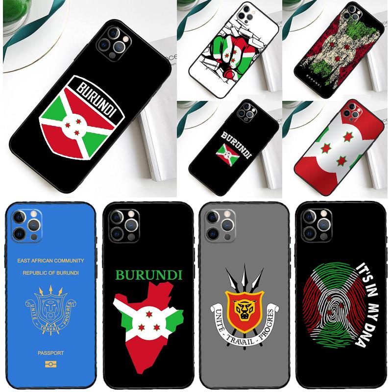 Burundi Flagge Handyhülle Für iPhone 16 Pro 15 Pro 11 12 13 14 Pro Max Mini XR 16e 15 16 Plus Hülle Schale