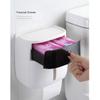 Wasserdichter, kreativer Toilettenpapierhalter zur Wandmontage, multifunktionales Toilettenpapierfach, doppelschichtig, tragbare Tissue-Aufbewahrungsbox, Badezimmerzubehör