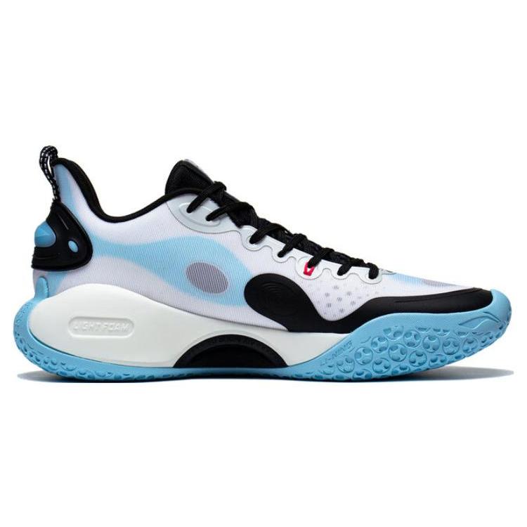 Li Ning YuShuai Team Lightweight Cushioning Slip Resistant Low Top Basketball Shoes Men's White Black ABPT039-1