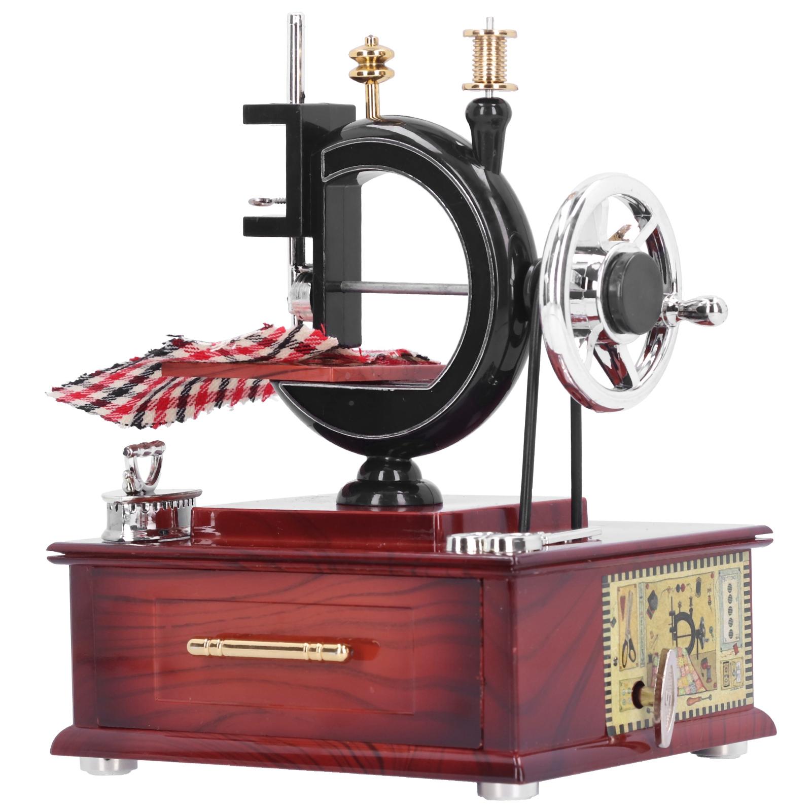 

Швейная машина Музыкальная шкатулка Заводной Ретро Стиль Коллекция ремесел Украшение стола