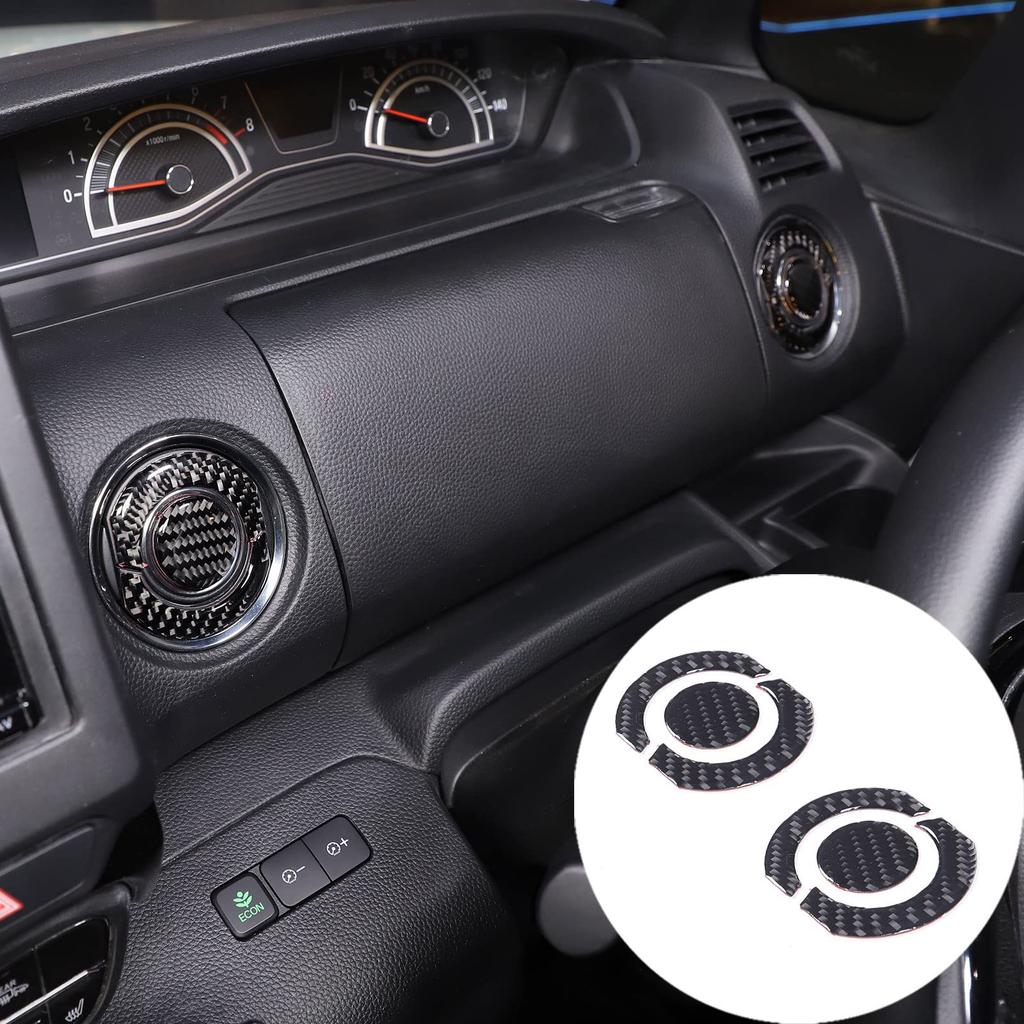 Sauicemy Set of Air Vent Central Control Air Outlet Decoration Vent Interior Trim Protective Car Specific to Your Vehicle Fiber for Honda 6-Piece