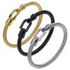 1 Stück 64mm Edelstahl Armband Schwarz Gold Rohr Seil Haken Hufeisen Schnalle Verbindung DIY Herren Damen Armband Geschenk Zubehör