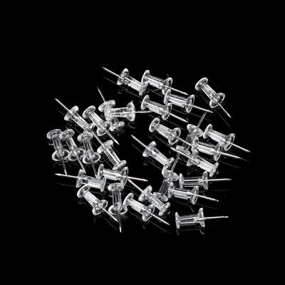 Lot de 100 punaises réutilisables transparentes pour tableau blanc