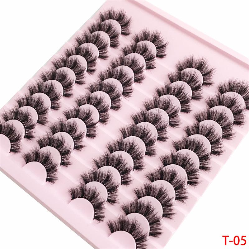 20 Paar dichte, natürlich aussehende falsche Wimpern im europäischen und amerikanischen Stil