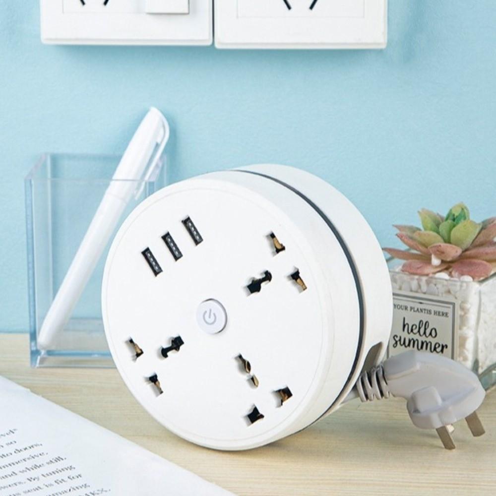 3 USB Ports Portable Extension Socket UK Plug Standard USB Charger Plug Home Use
