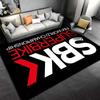 "Black Carpet with SBK Superbike Championship Logo and Red Arrow" Suitable for use as an anti-slip for living room bedroom sofas