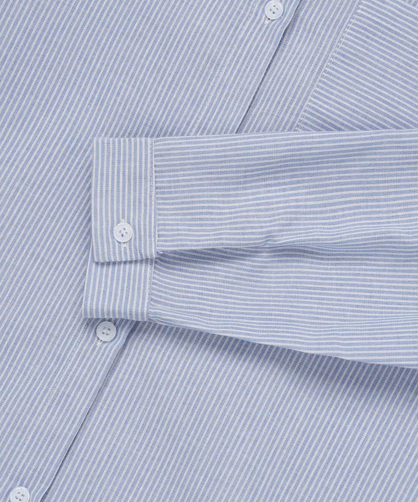 CNVS All Day Oversized Striped Shirt_Light Blue