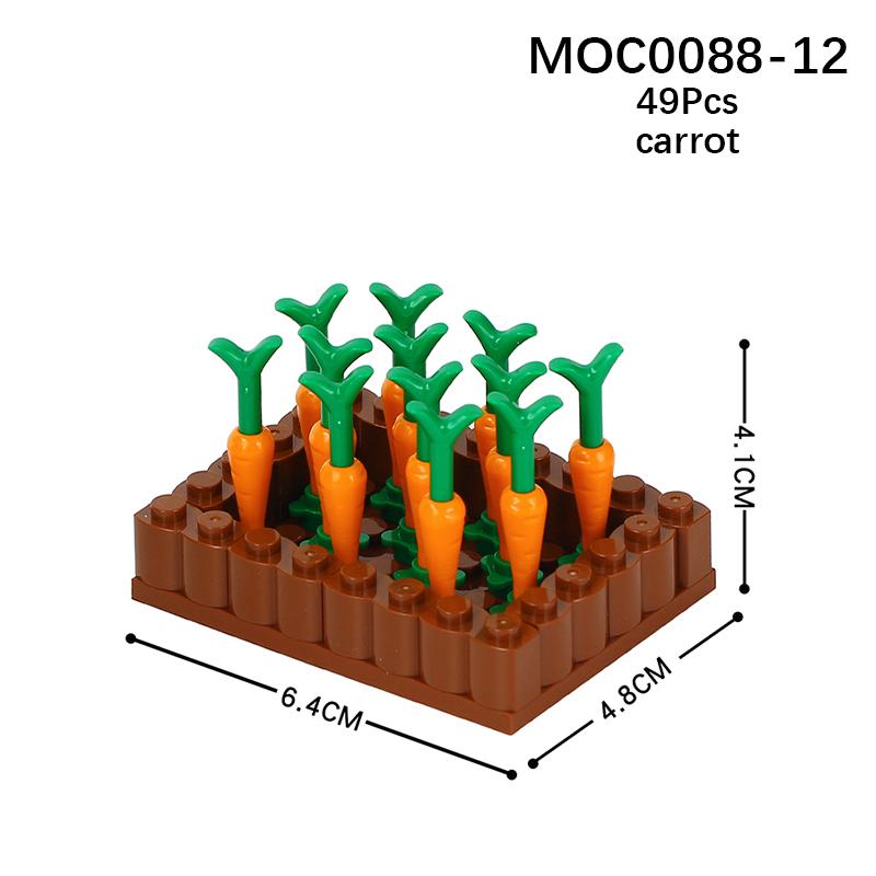 MOOXI Urban Farm Vegetable Garden Flower Garden MOC Bricks Model Kit DIY Children Toy Building Blocks Set Adults Assembling Gift