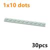 MOC Bricks Toys Educational Creative Compatible Brand Plate Thin Long Dots 30Pcs 4477 Building Blocks 1x10 1*10 for Kid