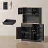 173 cm Tall Kitchen Cupboard Pantry Storage Cabinet, Black