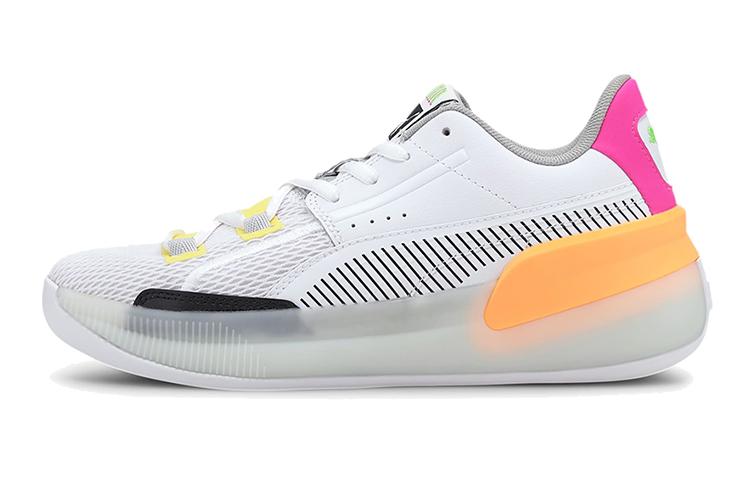 PUMA Clyde Hardwood Cushioning, Wear Resistant Mid top Children s Basketball Shoes Teenagers 194165-01 38.5