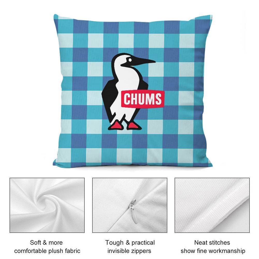 Design C-Chums-s Pillow Case Short Plush Double-sided Print Square Throw Pillow Covers Sofa Home Cushion Decor