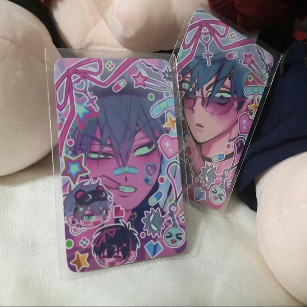 Alien Stage Anime 3 Zoll Till Ivan Kleine Karte Fotokarten für Mädchen Freunde Geschenk DIY Postkarte Lesezeichen Anime Zubehör 4 Stück/Set