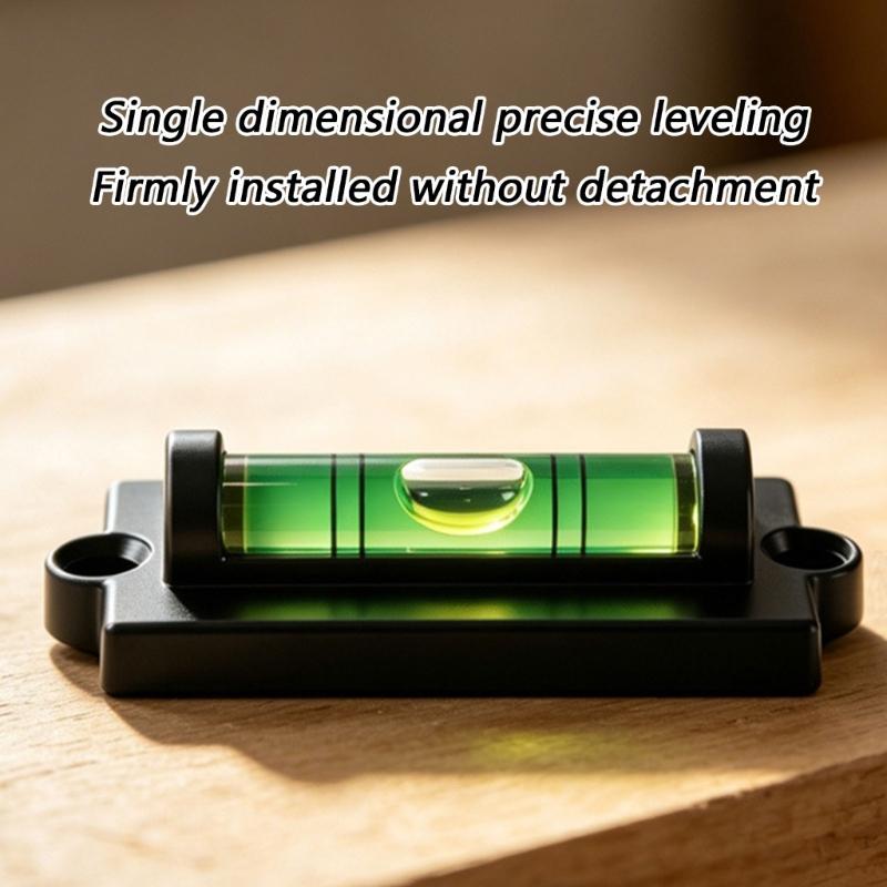 Rectangular Mini Bubble Level with Side Holes for Cabinet Placement, Fixture Leveling, and Home Repair Alignment