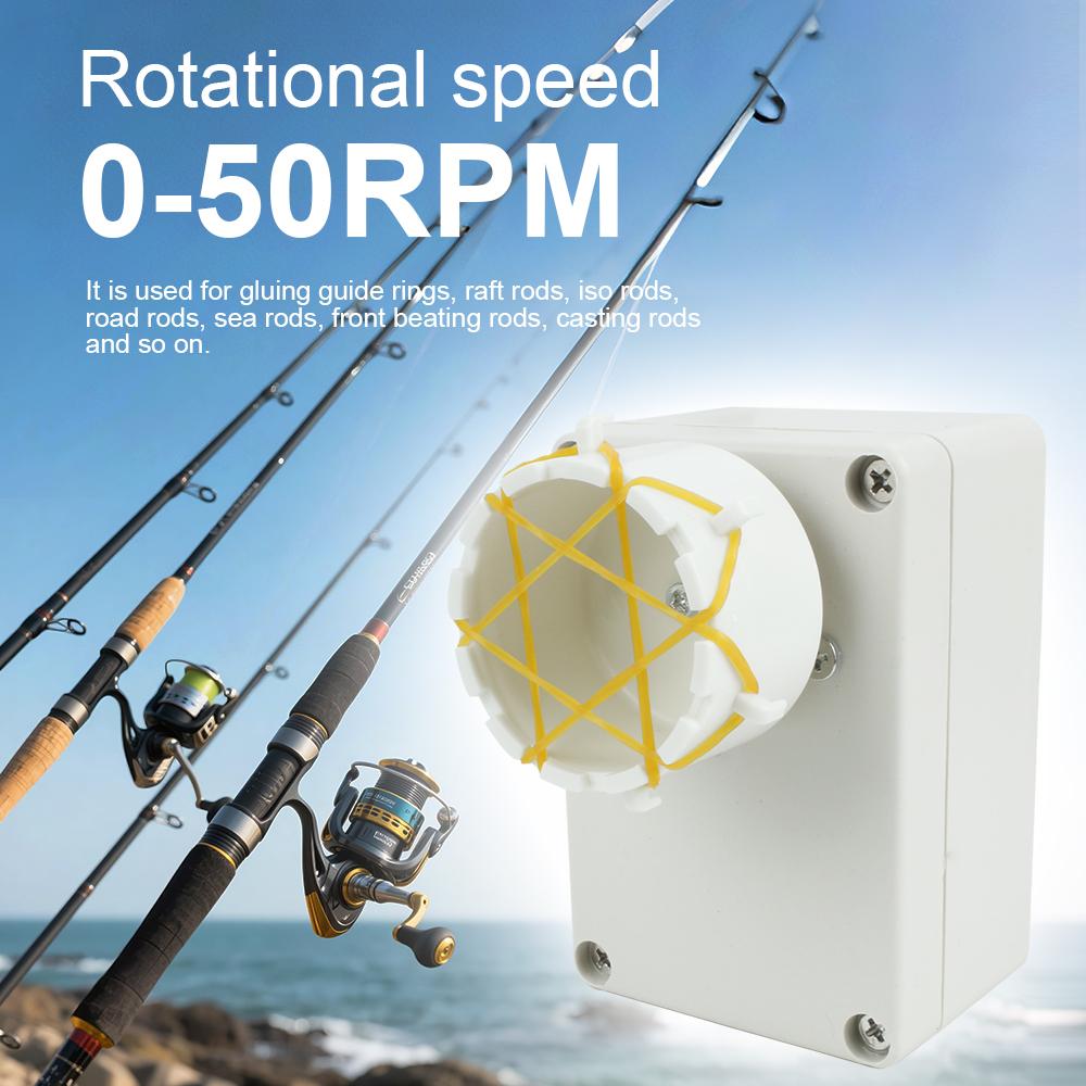 DIY Adjustable 0-50RPM Wire Wrapping Machine Fishing Rod Winding Equipment Fishing Rod Epoxy Resin Coating Machine