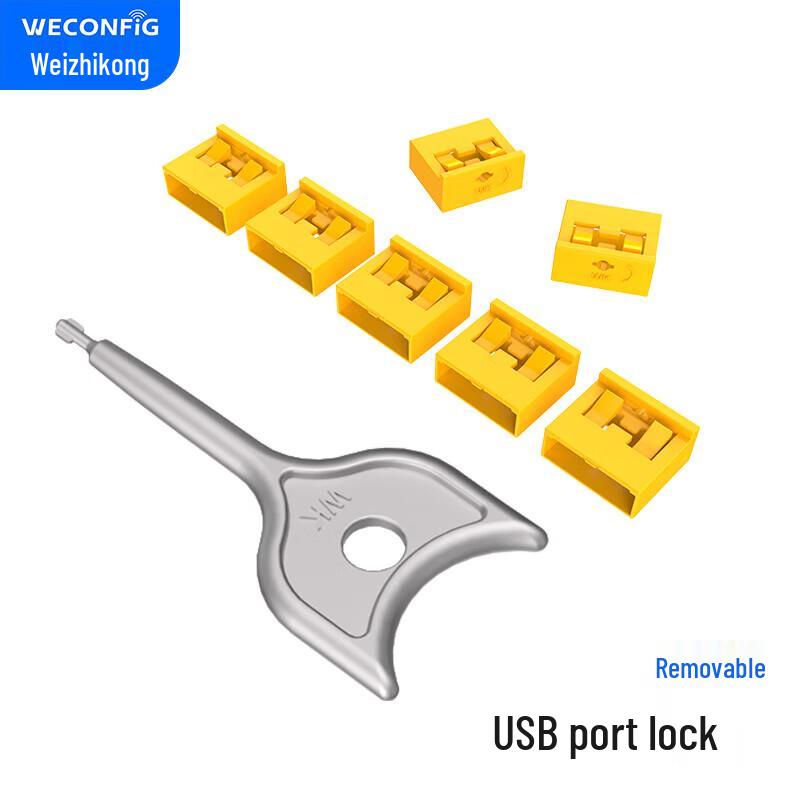 WECONFIG USB Port Security Lock and Dust Plug Set