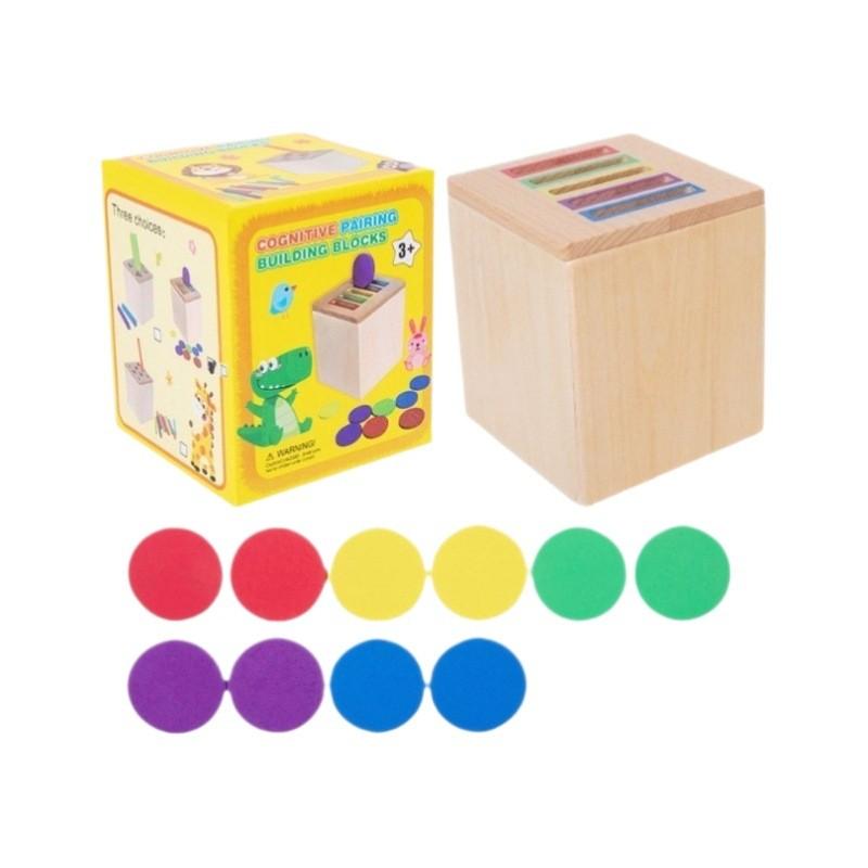 Wooden Shape Sorting Bucket For Toddler Cognitive Development