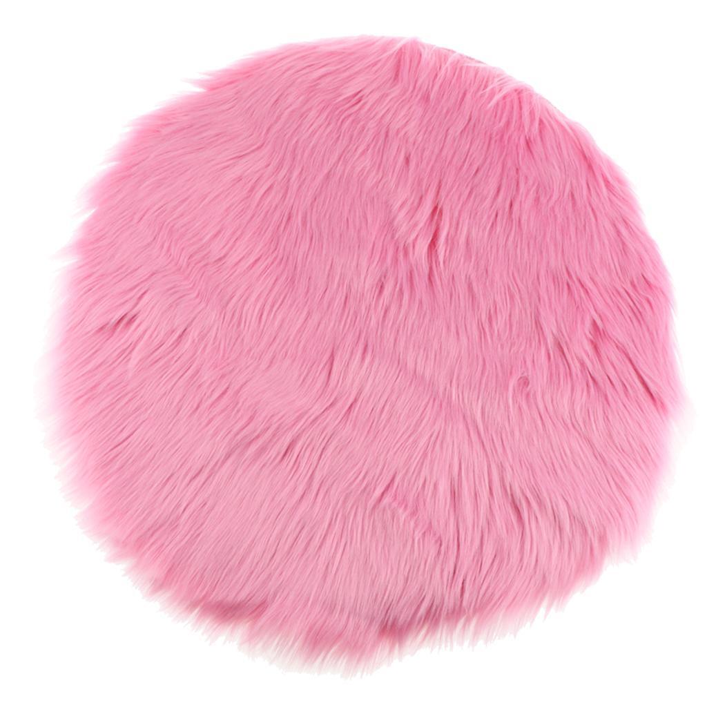 Luxurious Faux Fur Seat Cushion Pad Plush Artificial Sheepskin Mat