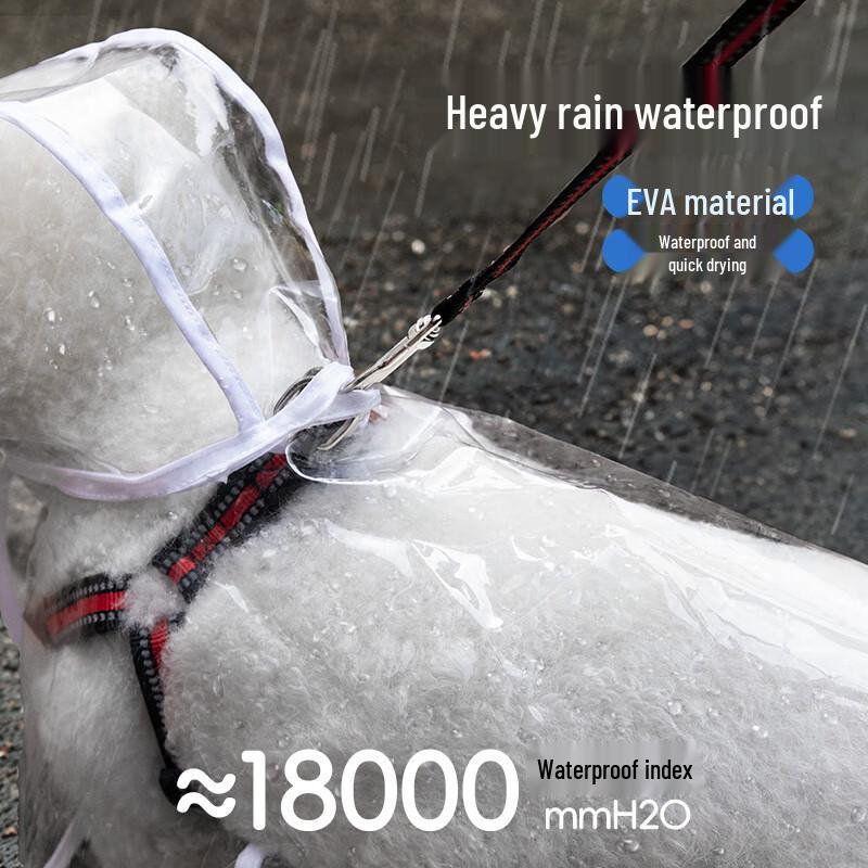 Transparent Cape Dog Raincoat